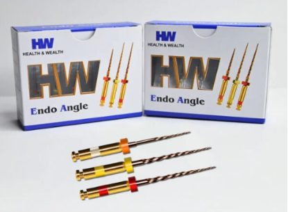 Picture of H&W NI TI Heat Treated New ENDO Angle Gold Rotary File - 3 Pcs / Box